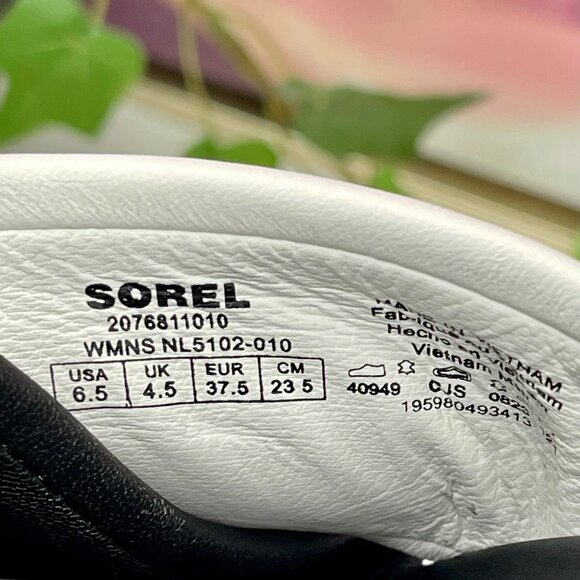 Sorel VIIBE Crisscross Slide‎ Sandal in Black & White Size 6.5 - Picture 11 of 13